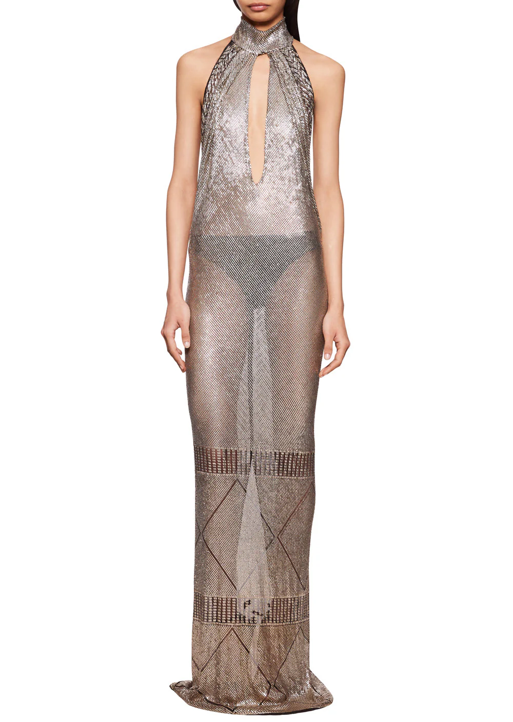 1920s Silver Egyptian Gown