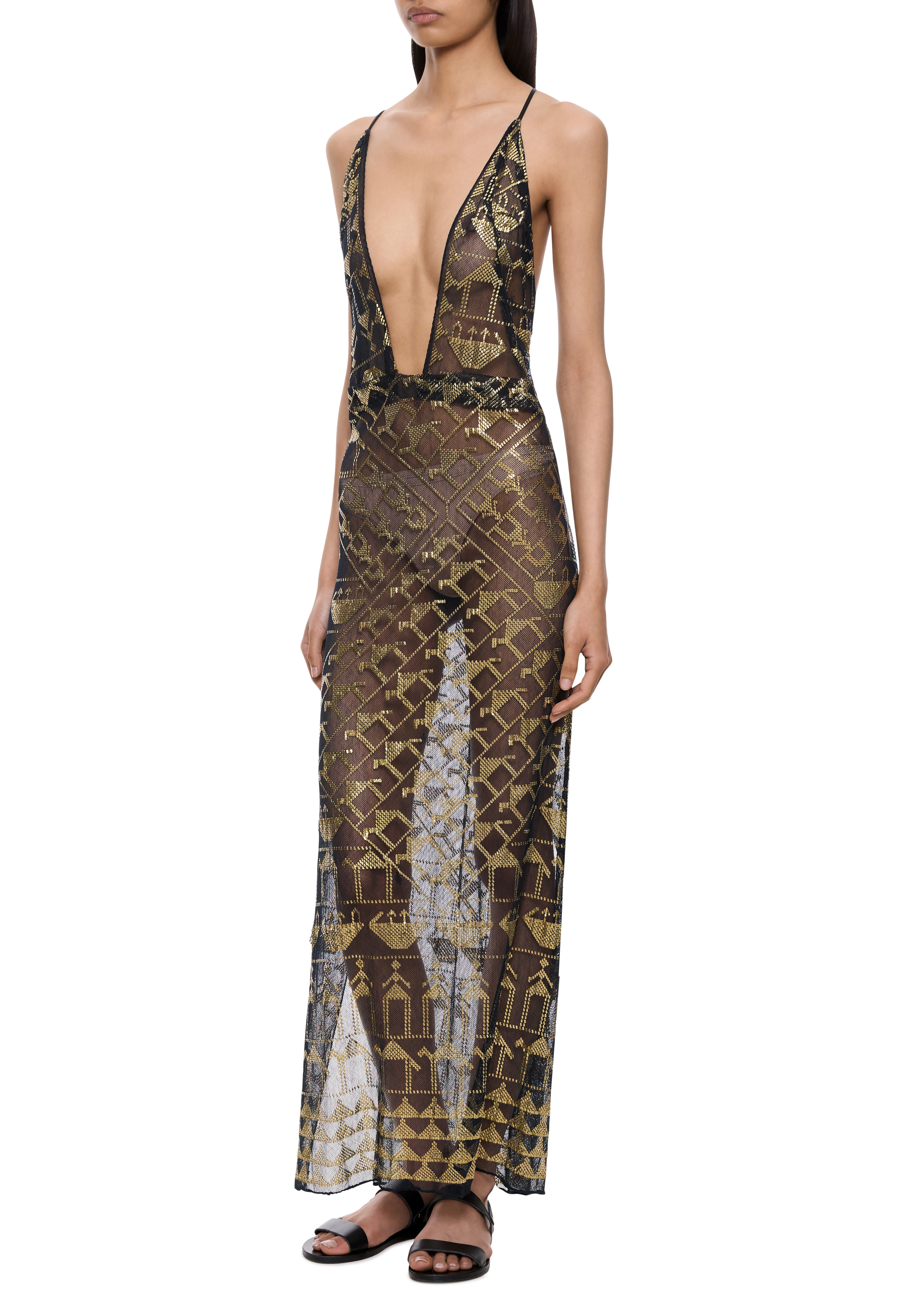 1920s Gold Egyptian Dress - Image 2