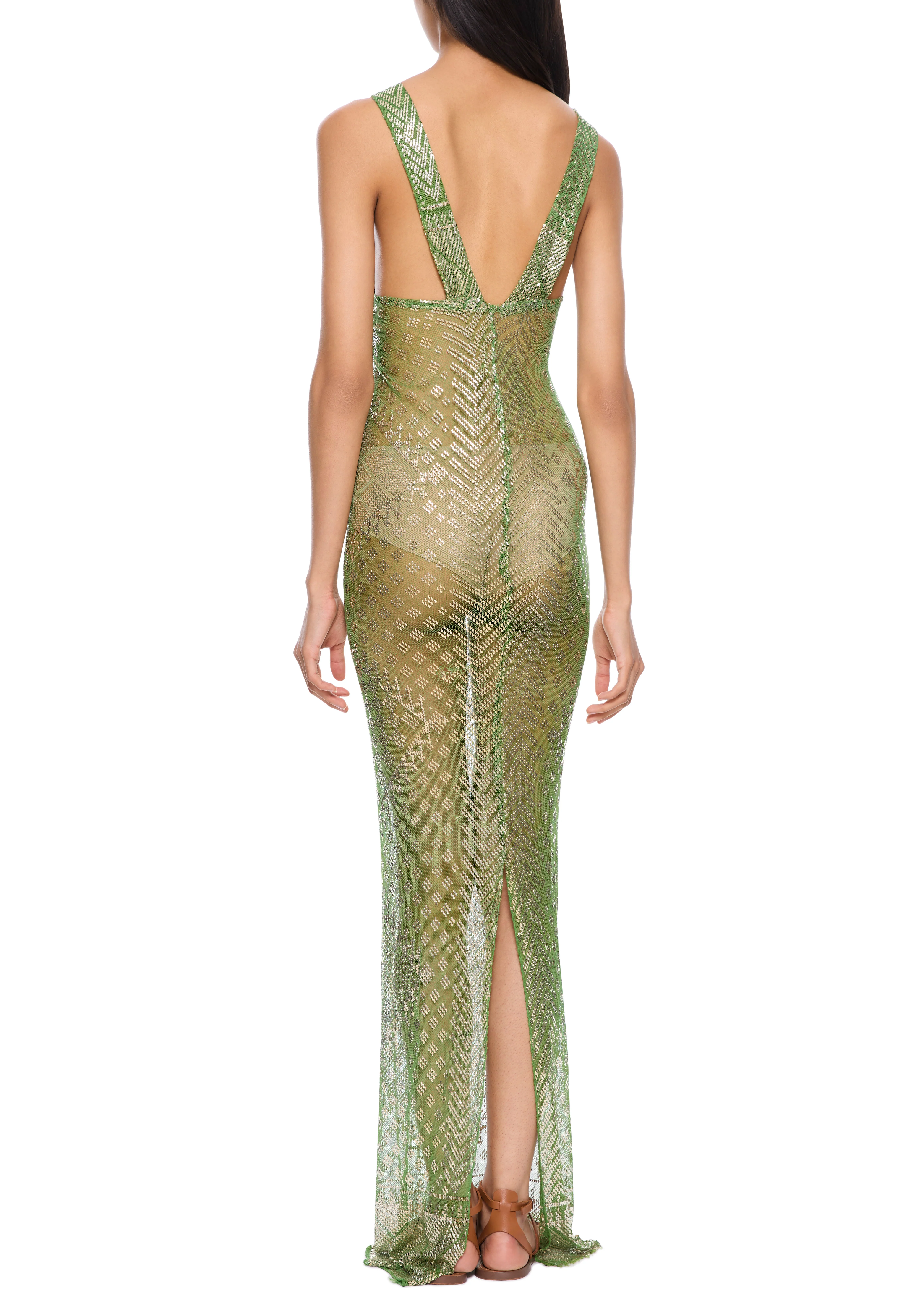 1920s Green Egyptian Gown - Image 4