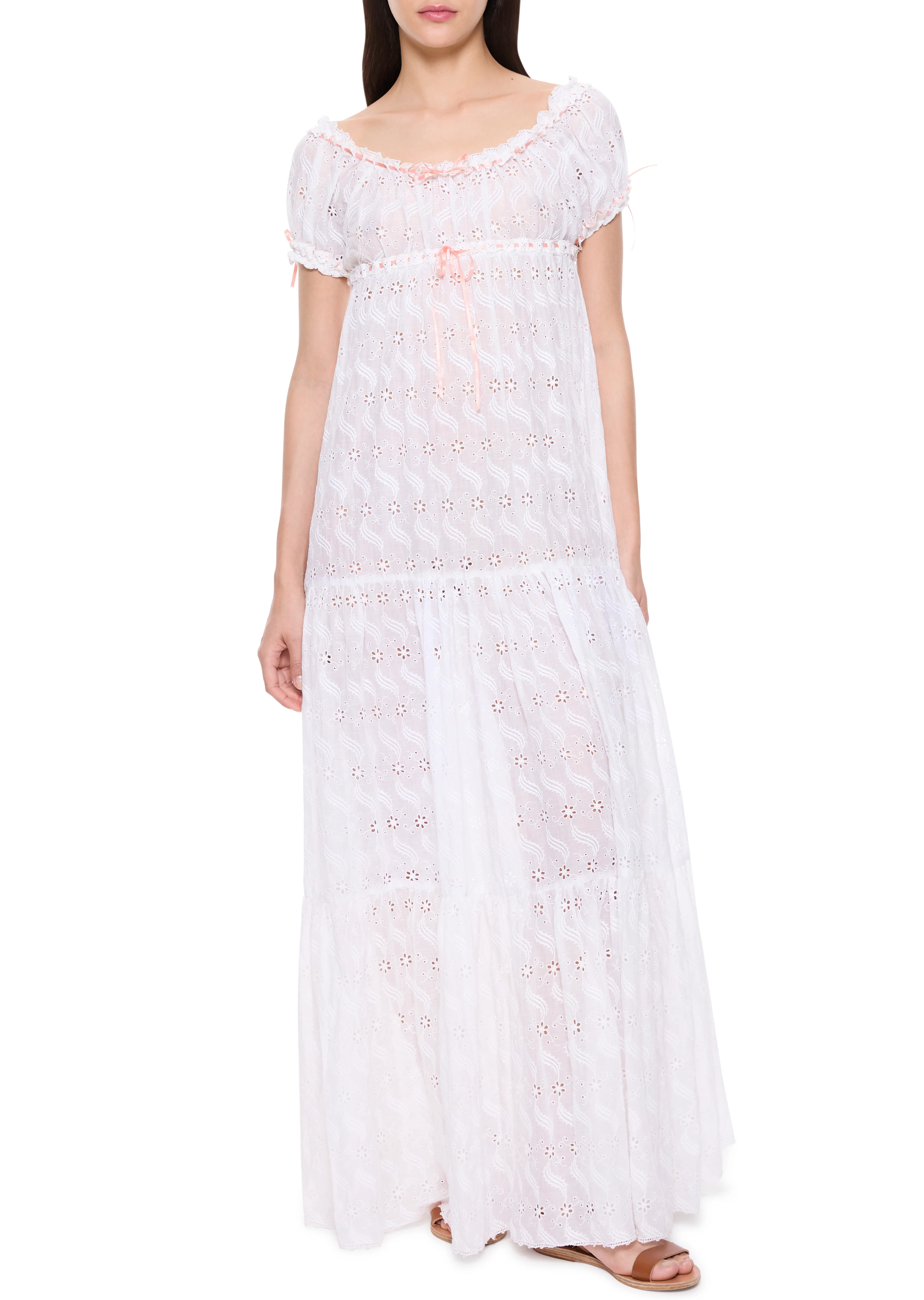 1930s Cotton Broderie Anglaise Day Dress