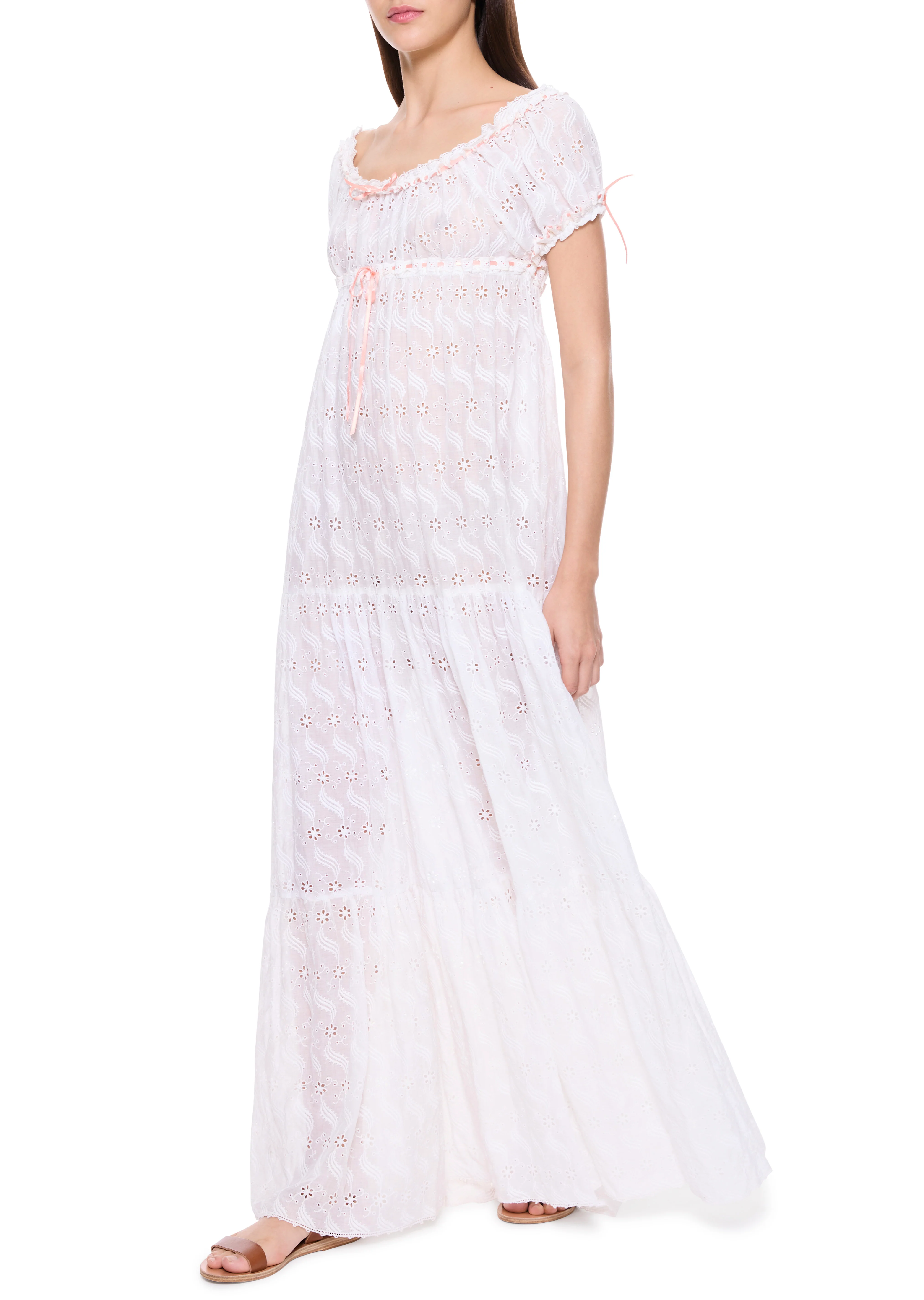 1930s Cotton Broderie Anglaise Day Dress - Image 2
