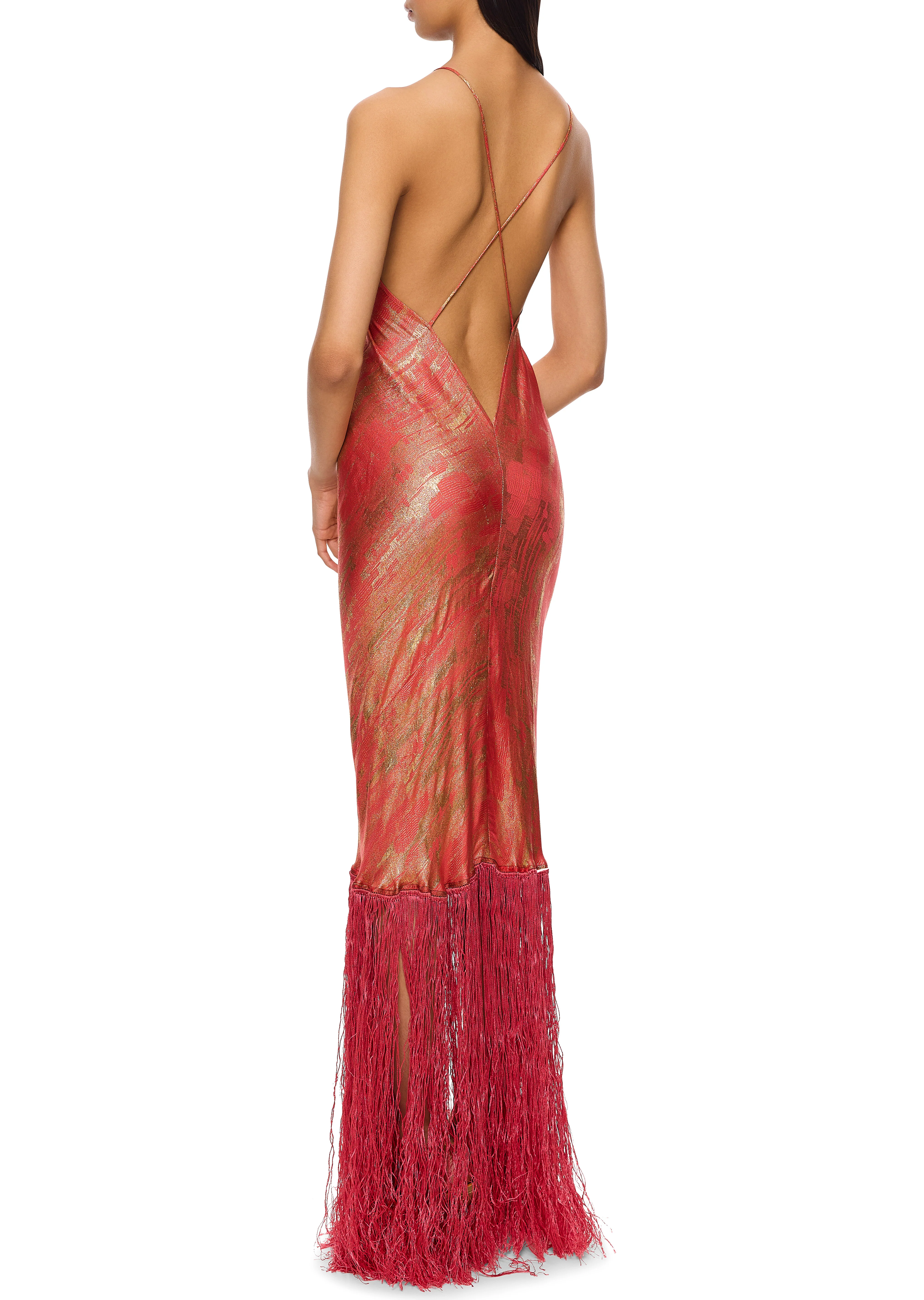 1930s Pink and Gold Lamé Gown - Image 3
