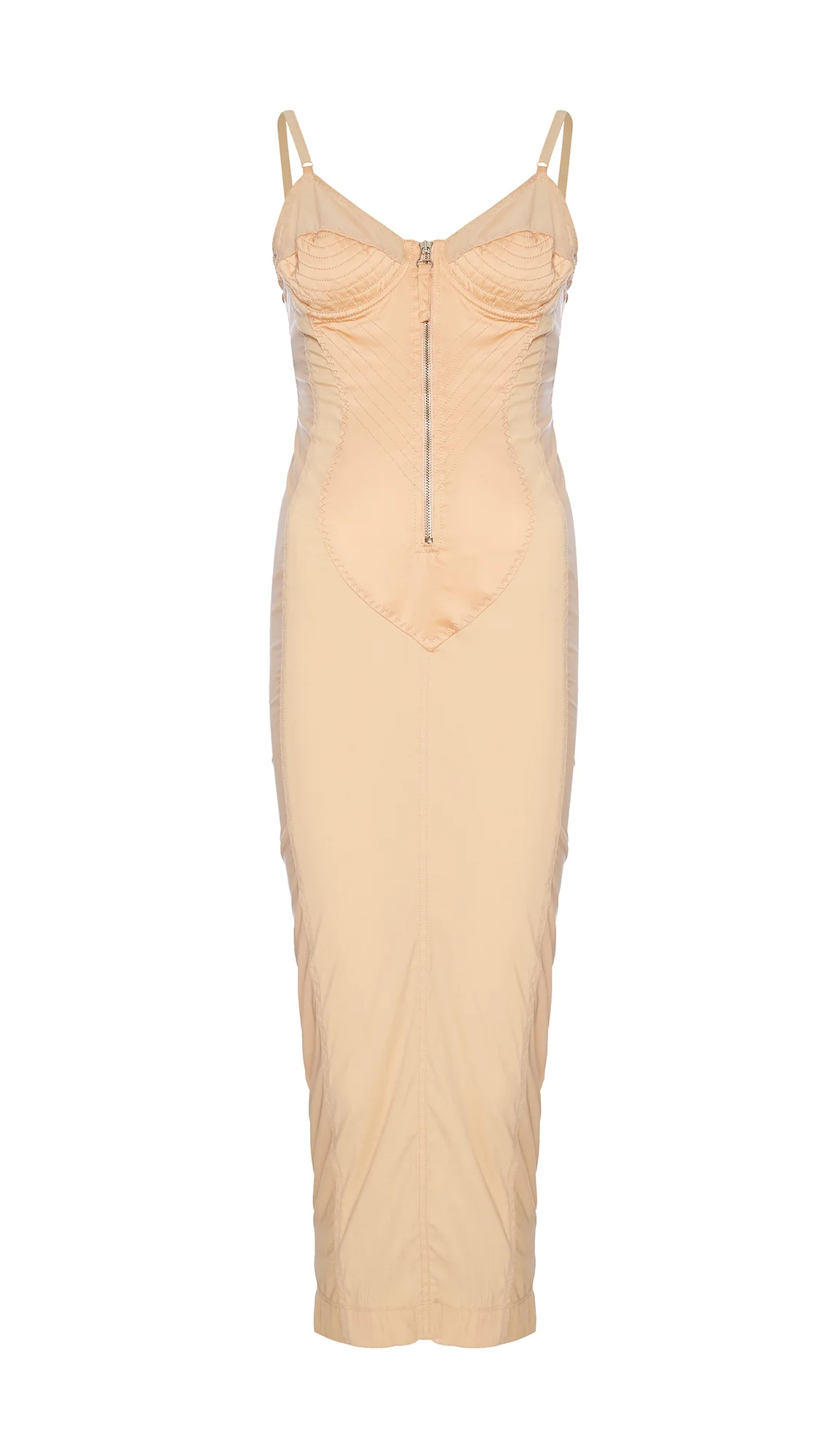 1990s Jean-Paul Gaultier Iconic "Cone Bust" Blush Peach Corset Dress