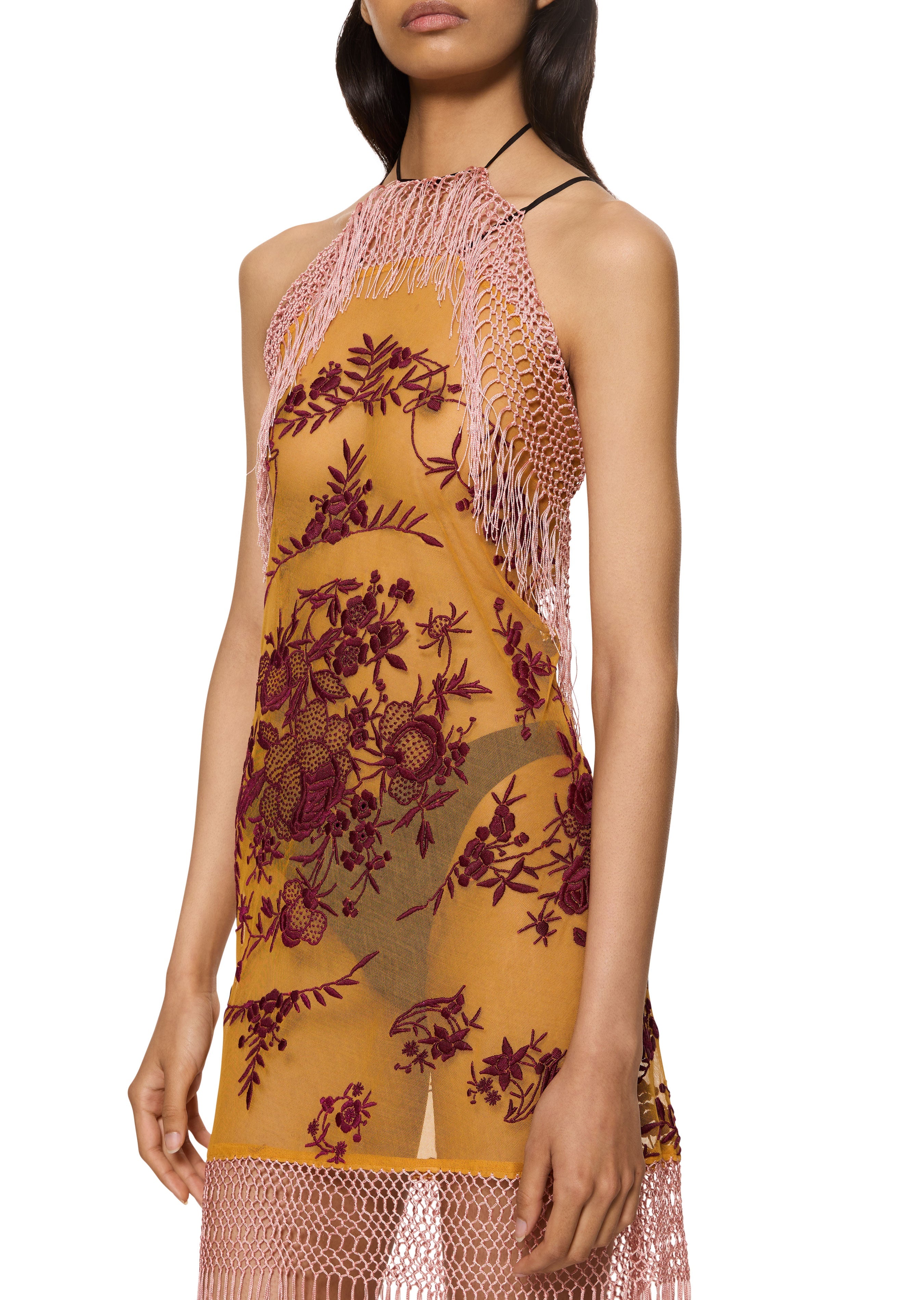 Celia Demi Couture Piano Shawl Halter Mini Dress - Image 3