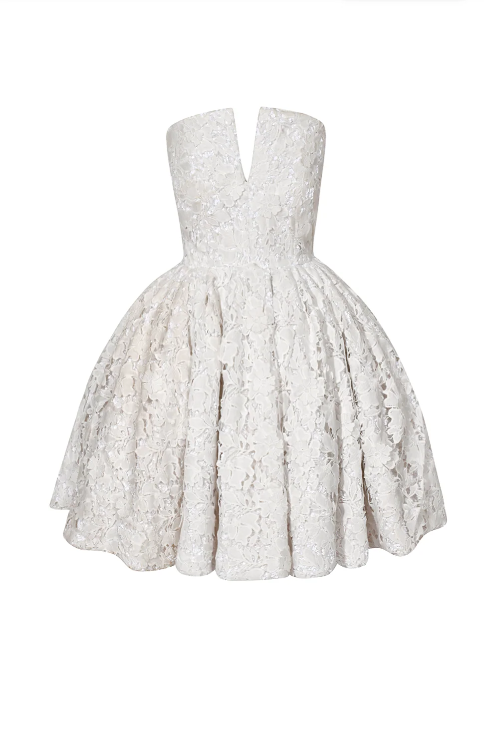 Corset Lace Mini Dress - Ivory - Image 6