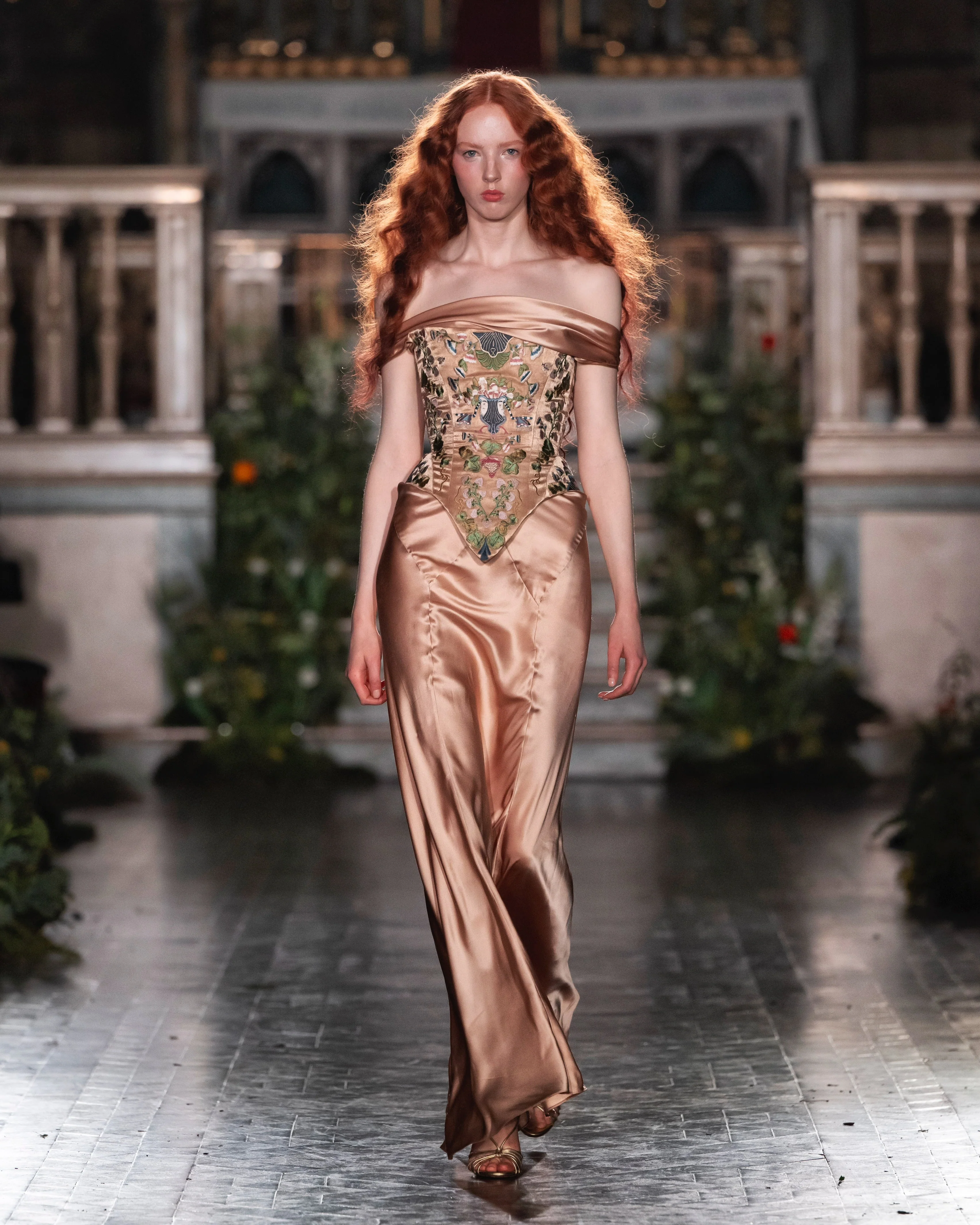 Florence Dress - Peach Silk - Image 7
