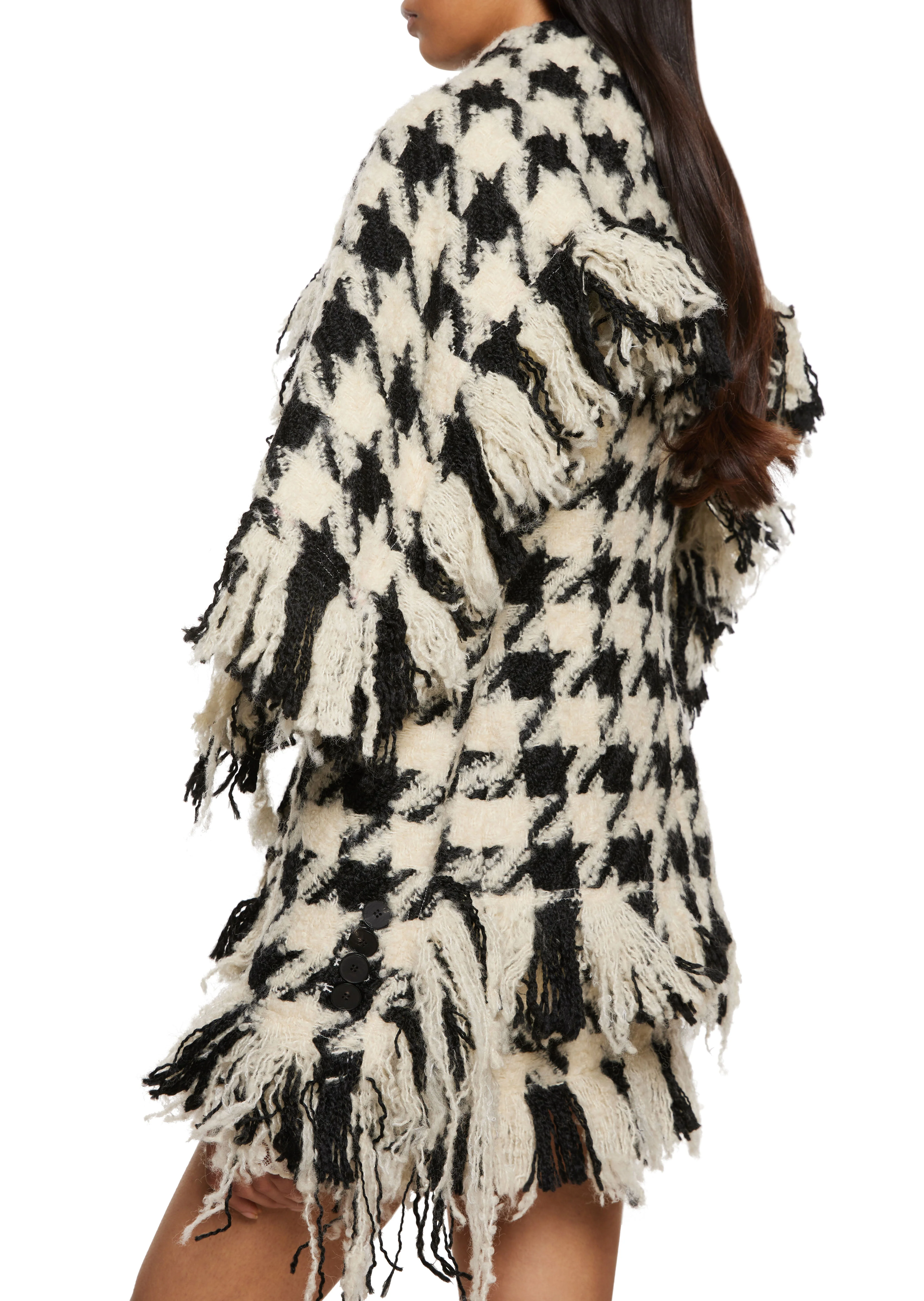 Houndstooth Cape Jacket - Image 3