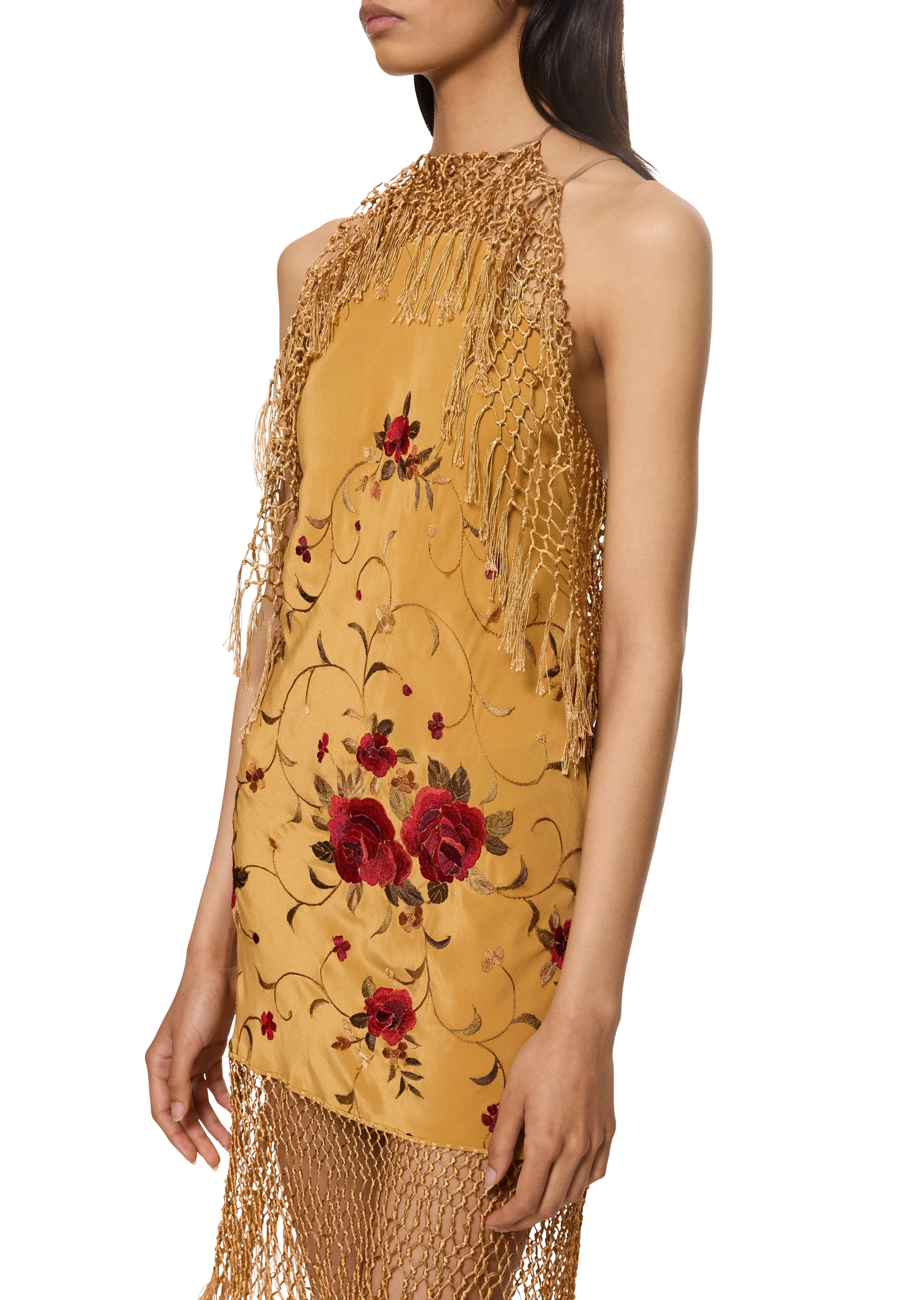 Iris Demi Couture Piano Shawl Halter Mini Dress - Image 3