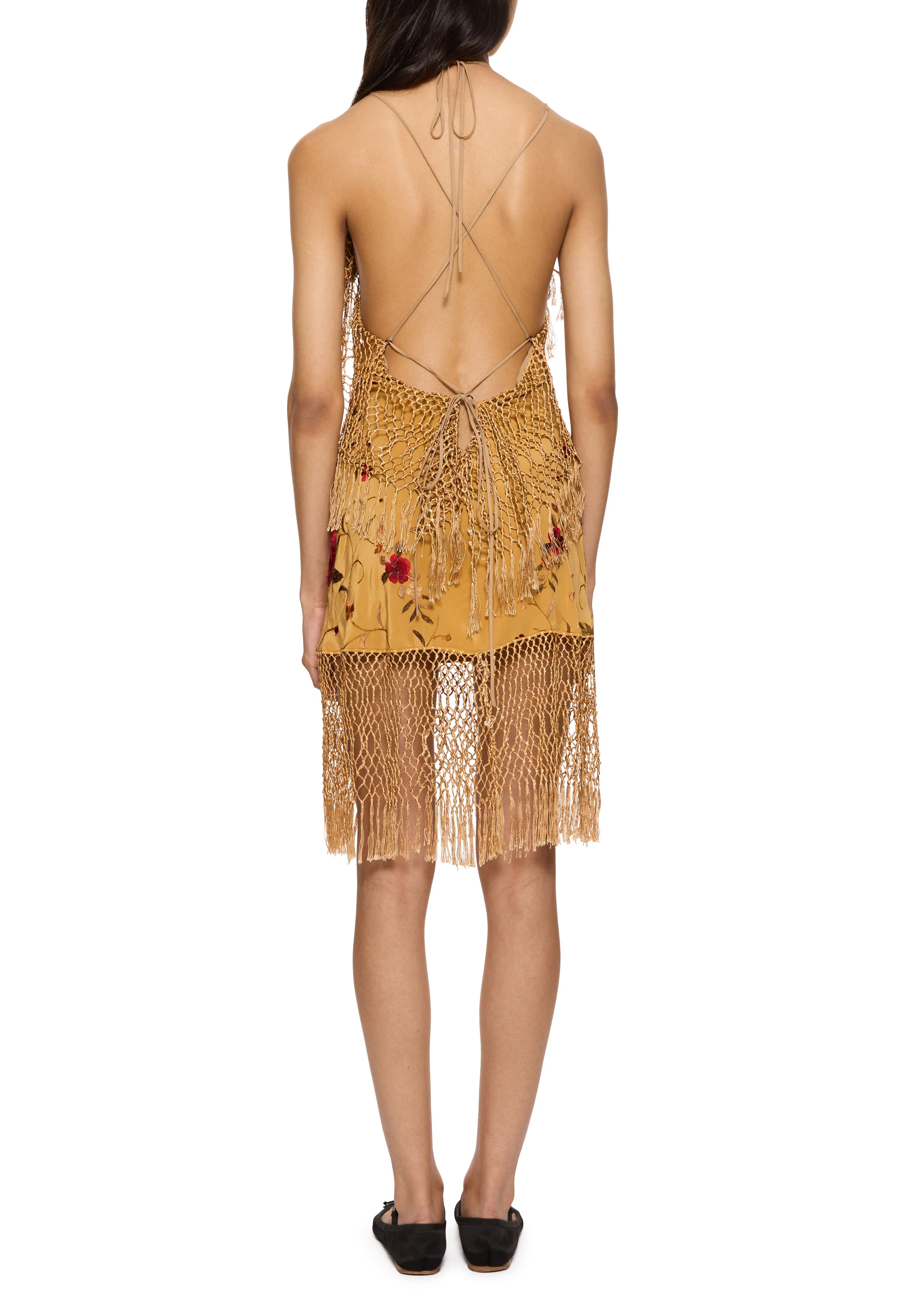 Iris Demi Couture Piano Shawl Halter Mini Dress - Image 4