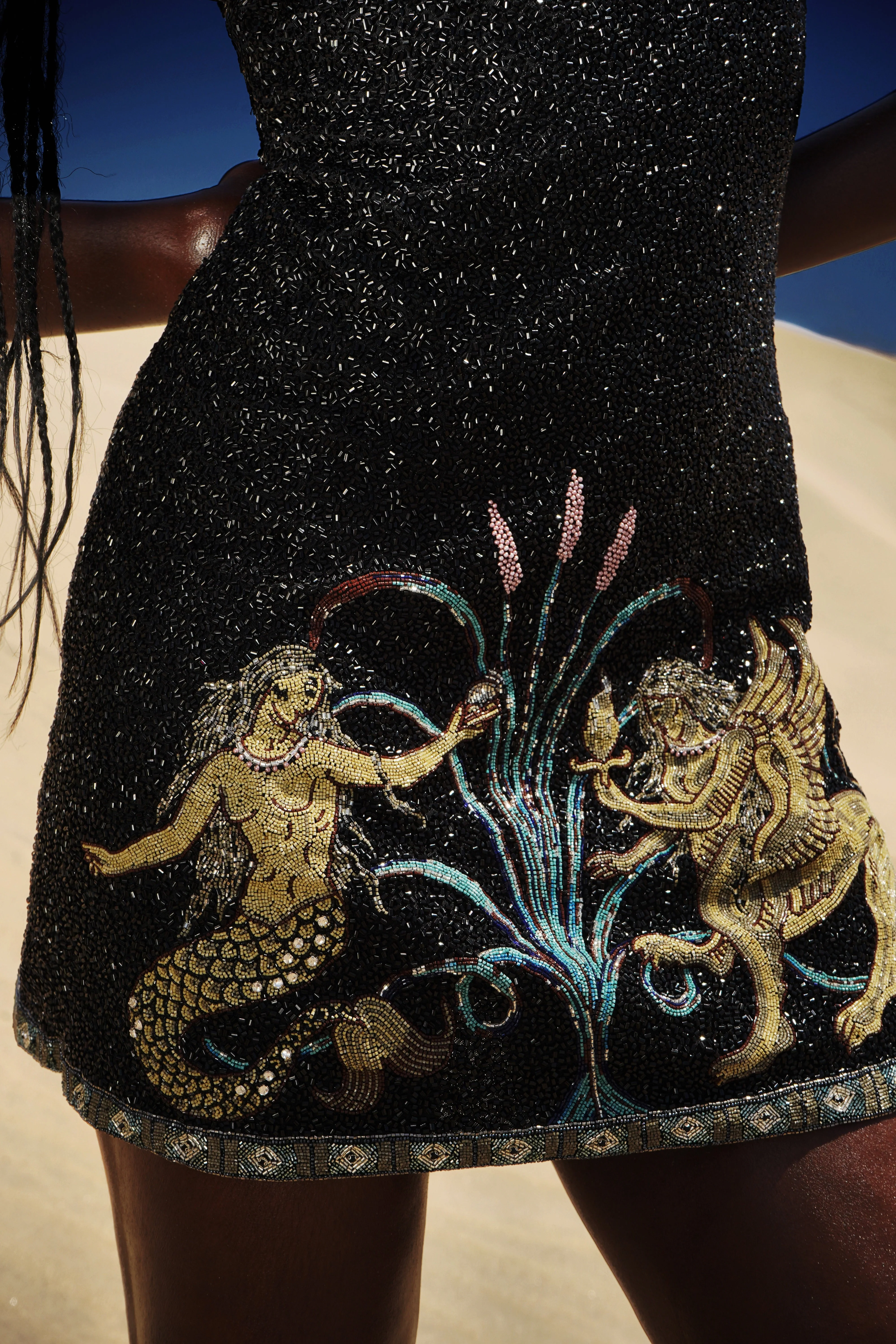 Poseidon Mini Dress - Onyx - Image 10