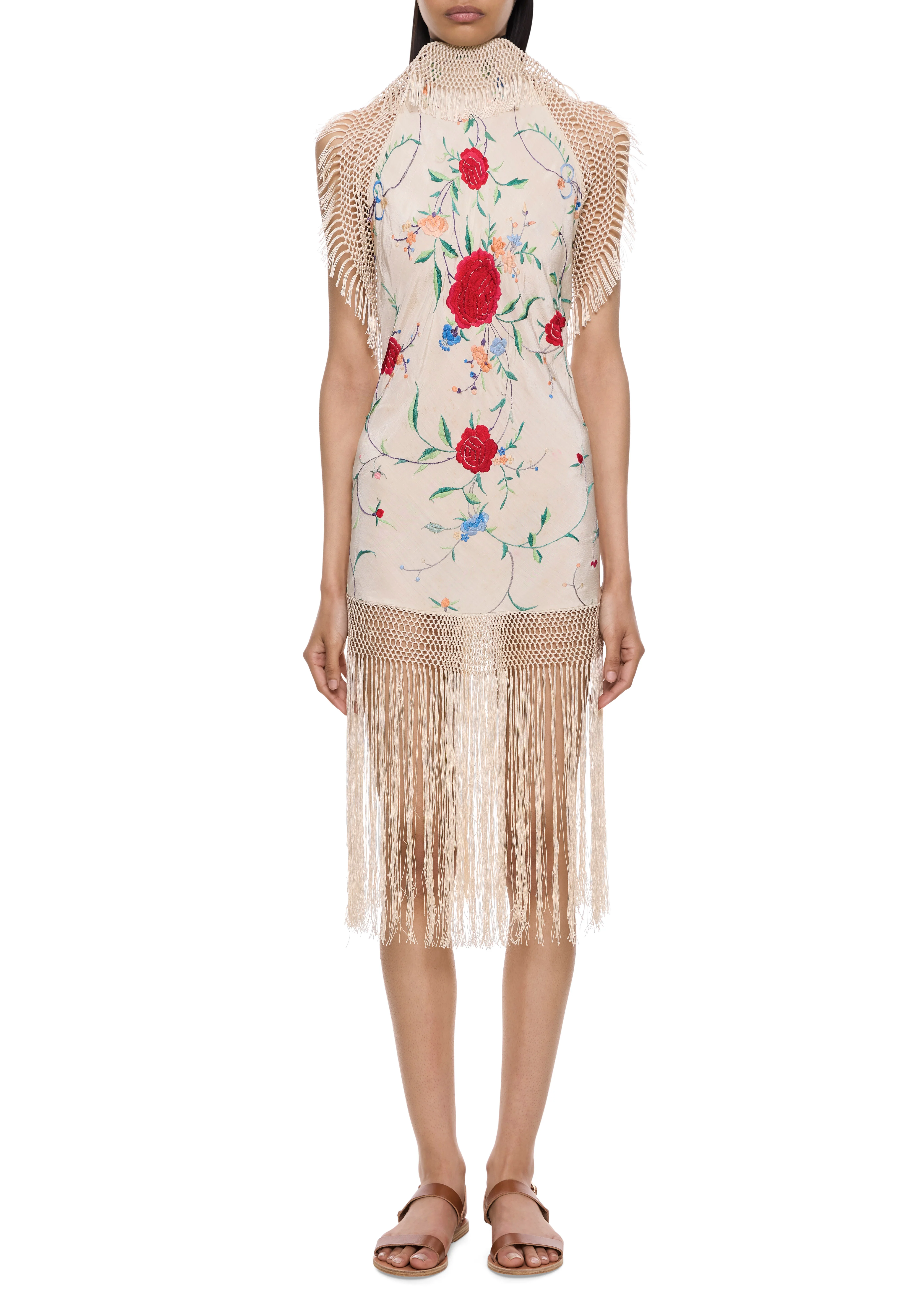 Rosalie Demi Couture Piano Shawl High Neck Mini Dress