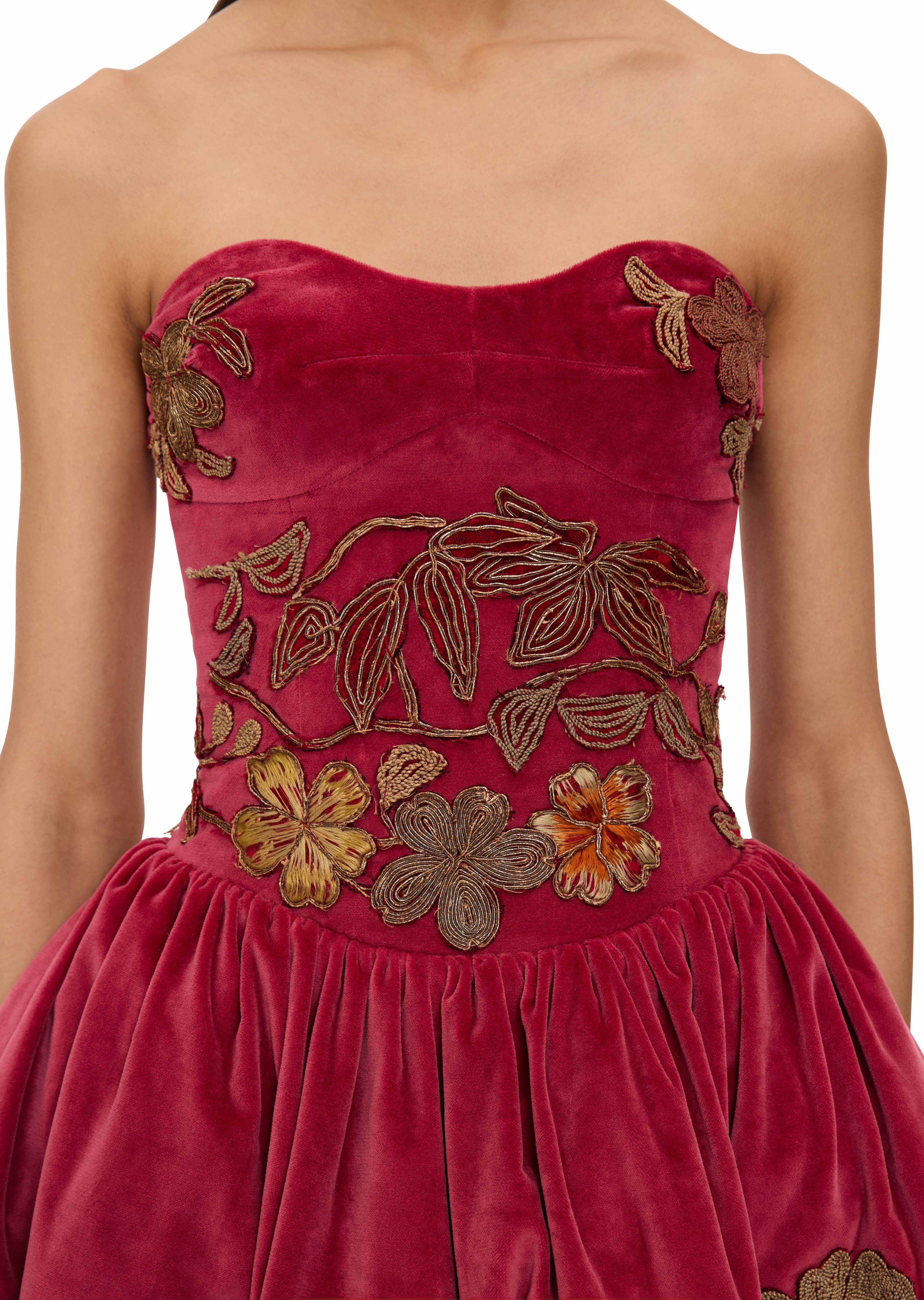 Velvet Tapestry Bubble Dress - Image 4